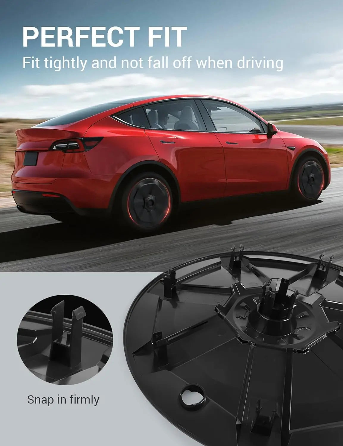 AEROVERS 19" Radkappen im Cybertruck-Design passend für Tesla Model Y